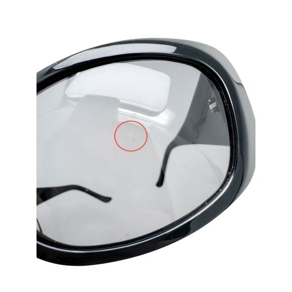 Judith Leiber vintage black red rhinestone Kabuki mask sunglasses w/ case - Picture 9 of 11